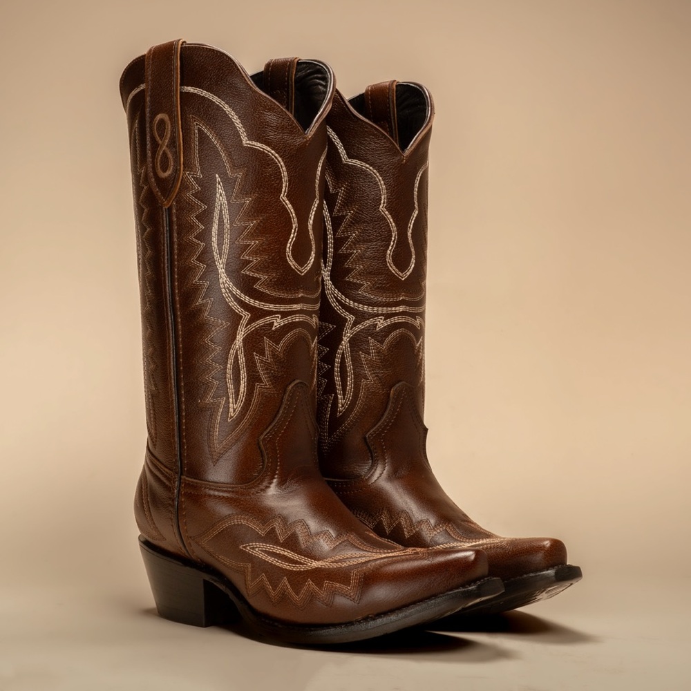 Intricate Brown Cowboy Boots